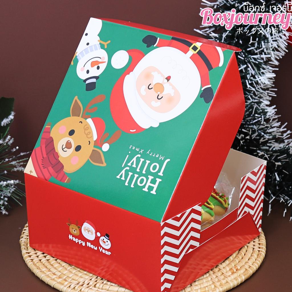 กล่อง Snack Box เล็ก ลาย X' Mas Gleam ห่อ 20 ใบ กว้าง 12.7 x ยาว 12.7 x สูง 6.5 ซม. (09-8227)