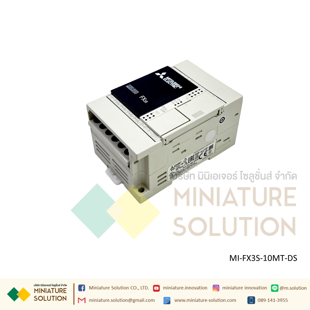 PLC MITSUBISHI MODEL:FX3S-10MT/DS