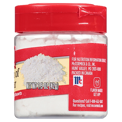 McCormick Cream of Tartar 42 g. ครีมออฟทาทาร์ ตราแม็คคอร์มิค 42 กรัม (05-5980)