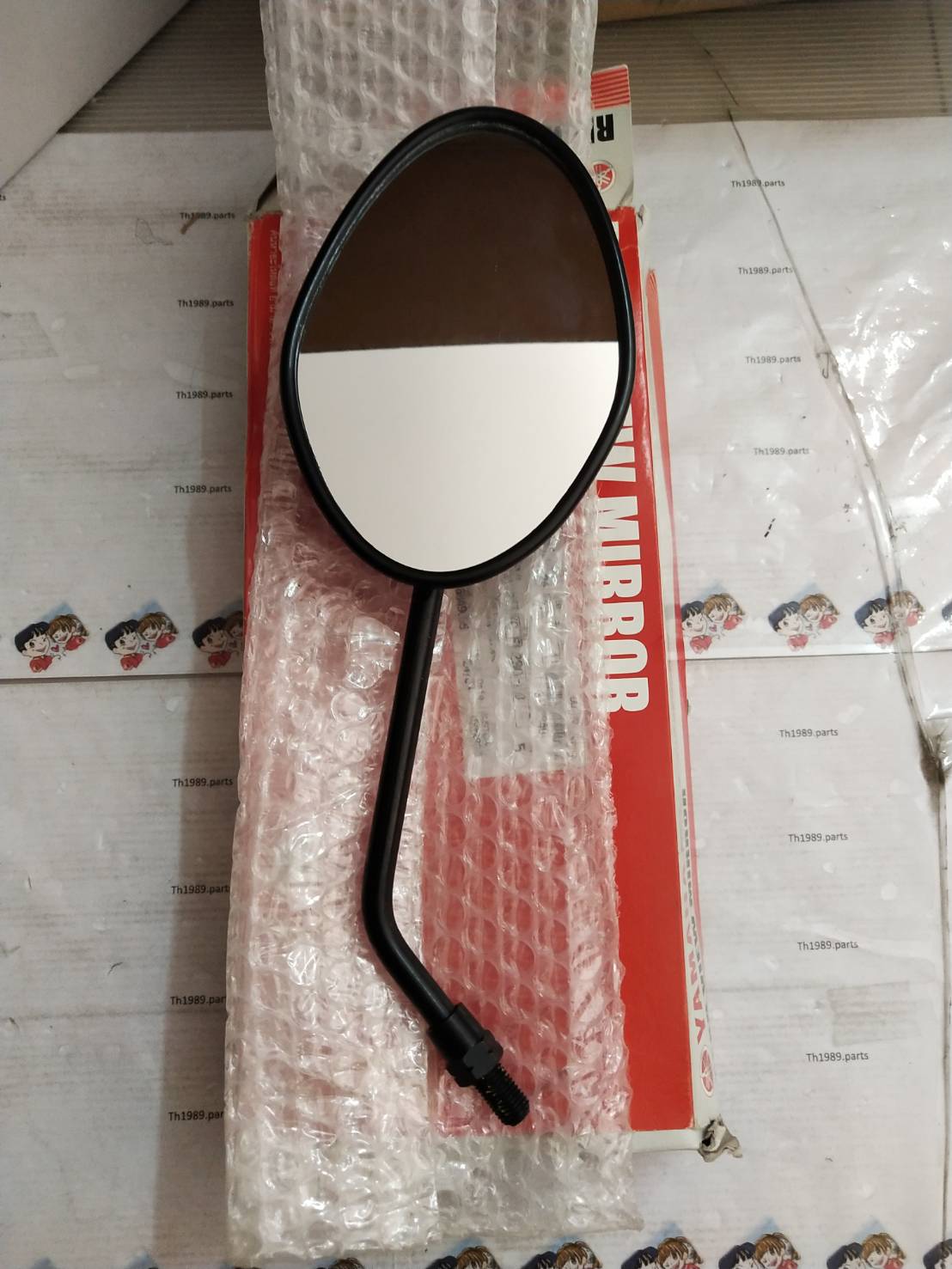 กระจกมองหลังขวา สีแดงสด ฟีโน่หัวฉีด FINO FI อะไหล่แท้ YAMAHA 1YC-F6290-20