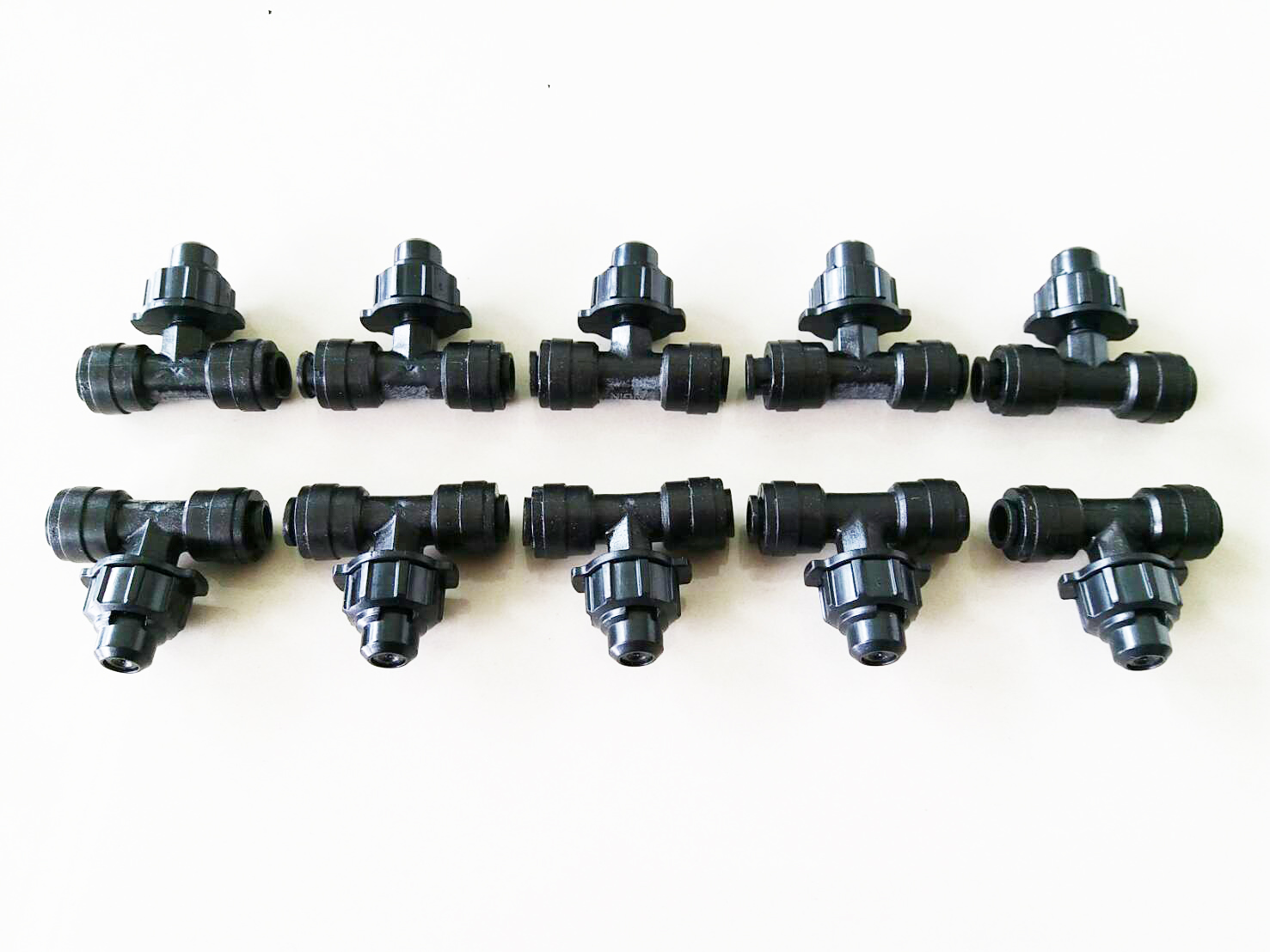 10 xหัวพ่นหมอกฺ BNC- 0.5mm + ข้อต่อสามทางเกลียว