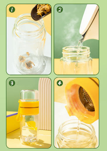 ชุดของขวัญปีใหม่,กระบอกน้ำใสพร้อมที่กรอง+พัดลมพกพา