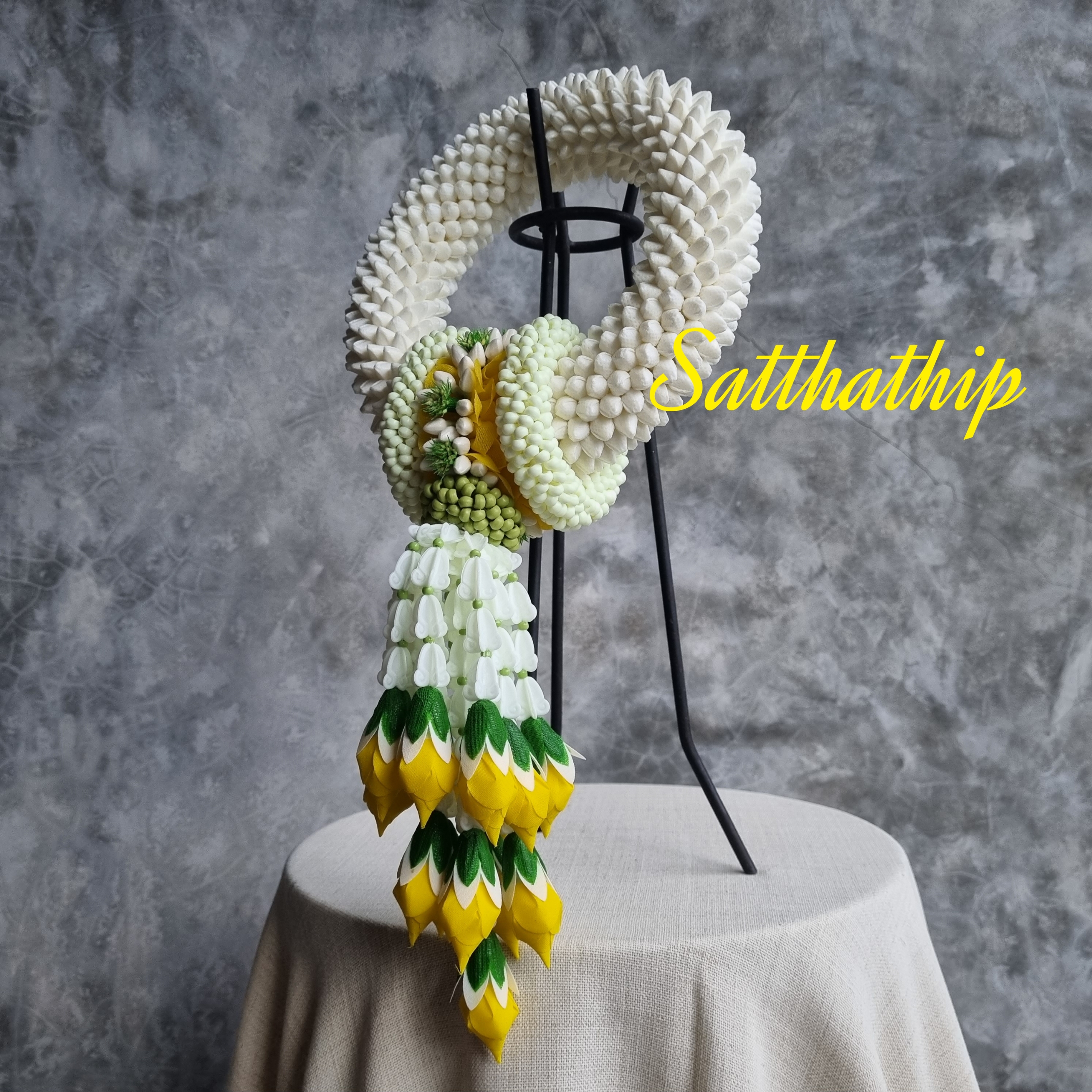 พวงมาลัยดอกพุด - พวงมาลัยดอกพุดประดิษฐ์ - พวงมาลัยประดิษฐ์