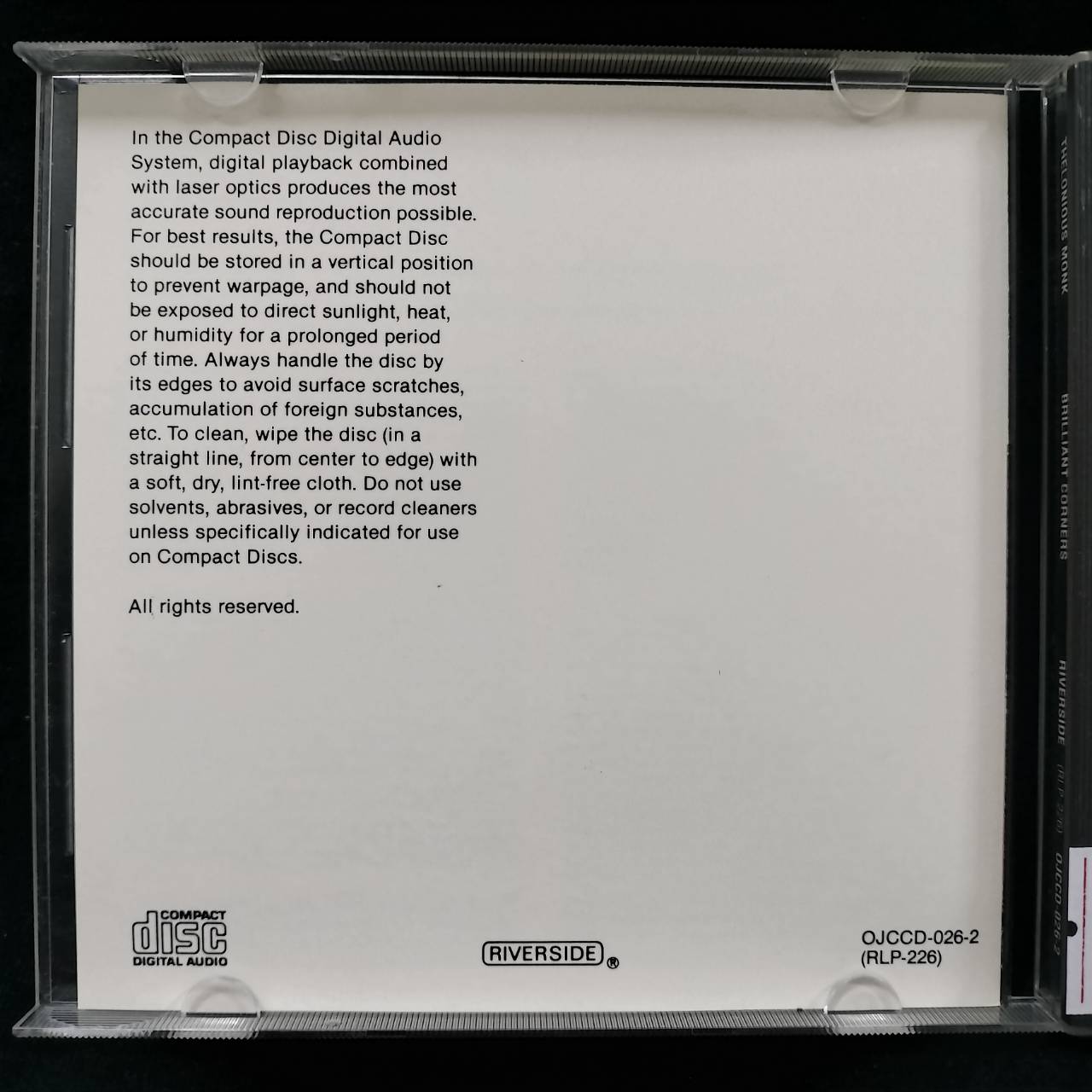 Thelonious Monk – Brilliant Corners / USA / แผ่นดี