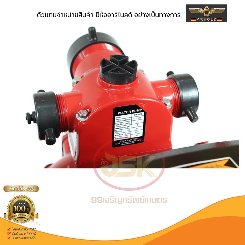 เครื่องสูบน้ำอาร์โนลด์ รุ่นPA300E ปั้มน้ำแรงดันสูง