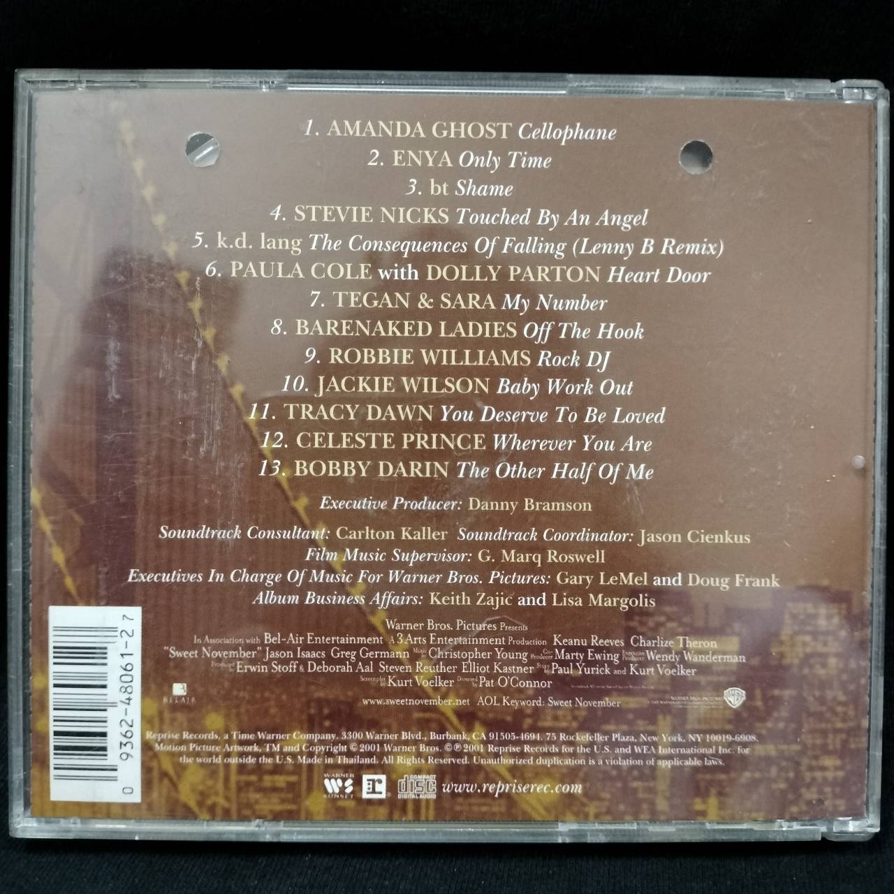 Various – Sweet November - Music From The Motion Picture / THAILAND / ปกเจาะ / แผ่นดี