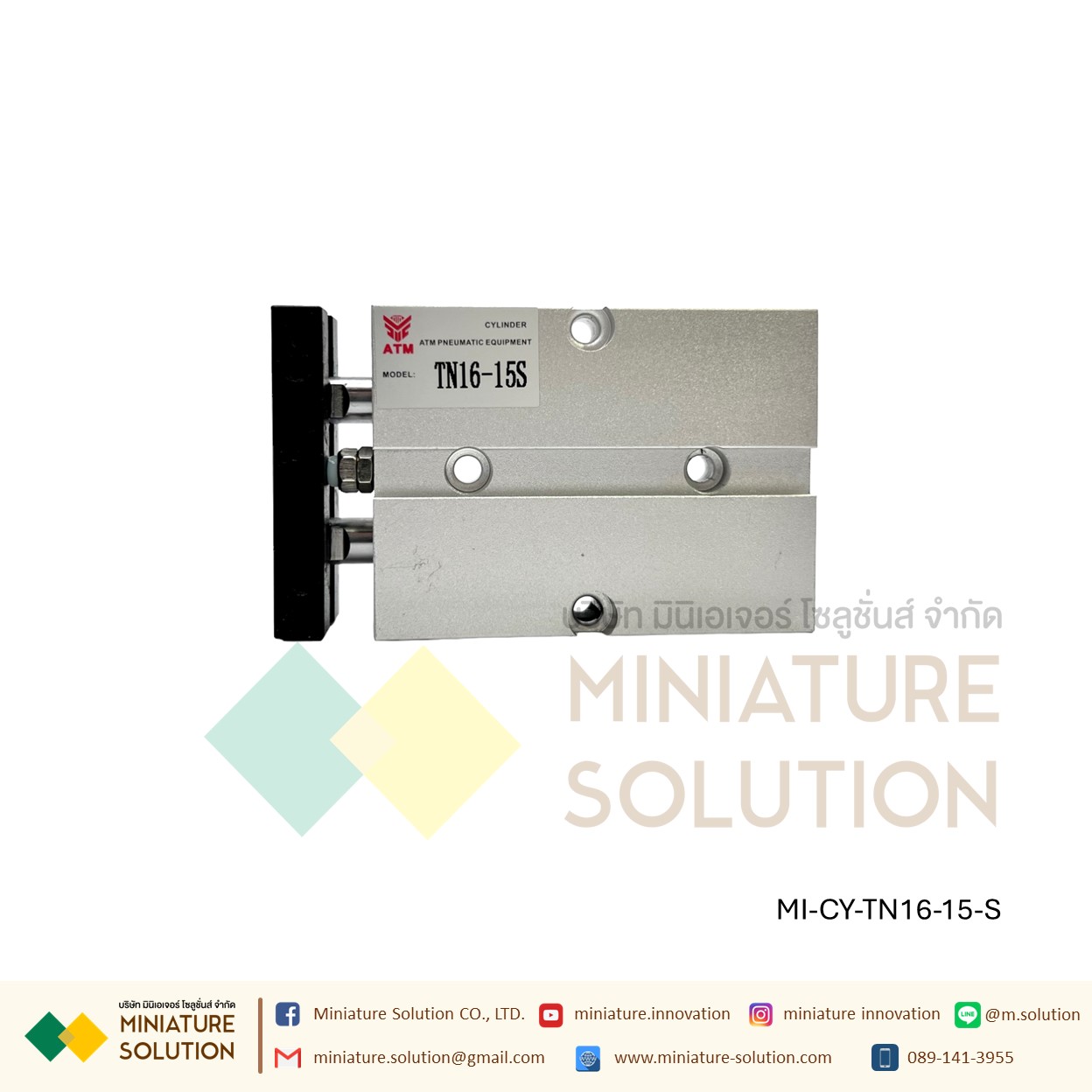 TN16 Series กระบอกสูบลมนิวเมติก 16 มม. กระบอกสูบเพลาคู่ pneumatic double rod double shaft cylinder M5X0.8 ก้านสูบคู่