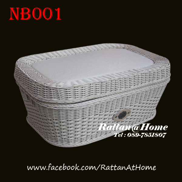 ตะกร้าใส่ผ้า หวายเทียม