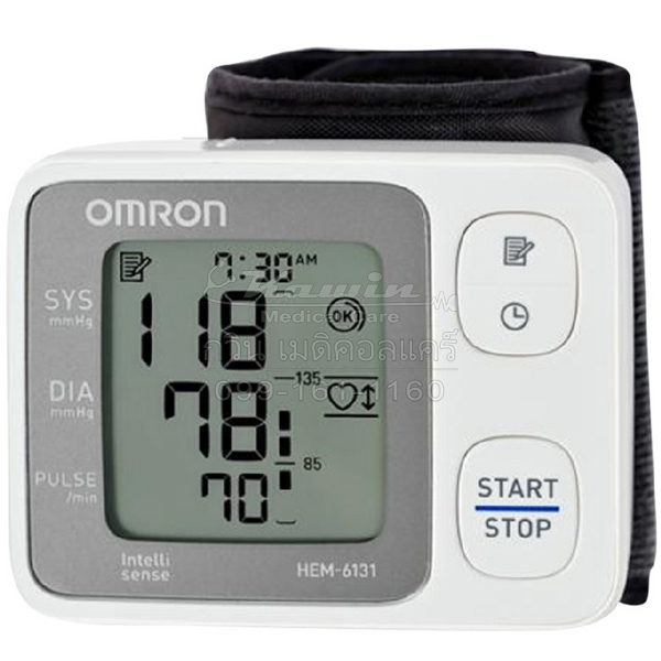 เครื่องวัดความดันโลหิตทางข้อมือ Omron รุ่น HEM-6131 (ส่งฟรี)