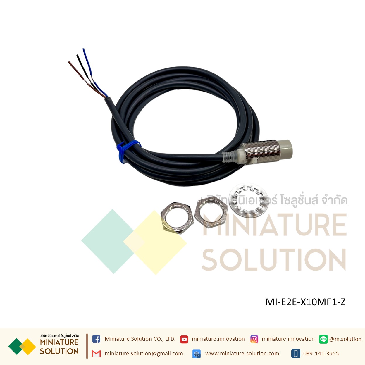 OMRON Proximity Sensor เซ็นเซอร์จับโลหะ ระยะจับ 2/10/14 มิล SIZE 8/18mm/M8 ไฟเลี้ยง 12-24 VDC PNP/NPN-NO