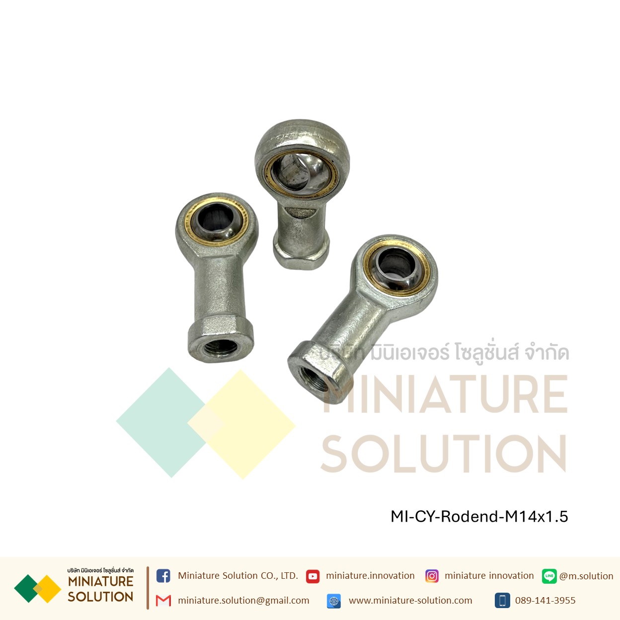 ลูกปืนตาเหลือก Mini Air Cylinder Female Thread Fisheye ก้านเชื่อมต่อแบริ่ง M5x0.8 M6x1 M8x1.25 M10x1.25 M12x1.25 M14x1.5M16x1.5 M18x1.5 M20x1.5 M27x2