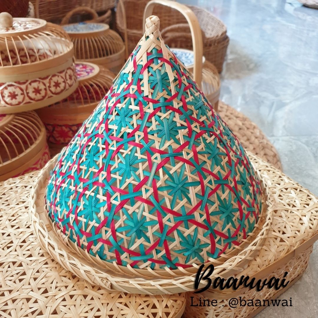 ยกชุด กระด้ง + ฝาชี ลายพิกุล ขนาด 9 นิ้ว