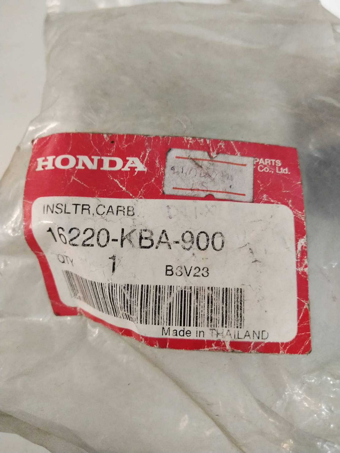 16220-KBA-900 ฉนวนคาร์บูเรเตอร์ DASH,BEAT อะไหล่แท้ HONDA