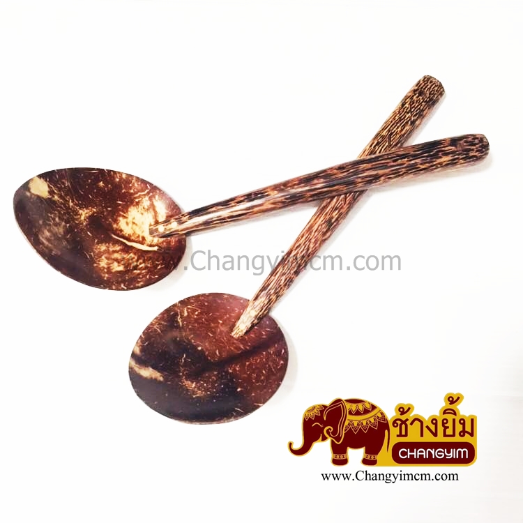 ทัพพีไม้ ( กะลา ) แบบ2
