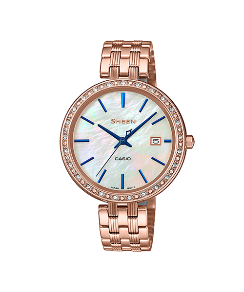 CASIO SHEEN นาฬิกาข้อมือ นาฬิกากันน้ำ นาฬิกาของแท้ ประกันศูนย์ CMG 1 ปี รุ่น SHE-4052PG-2A