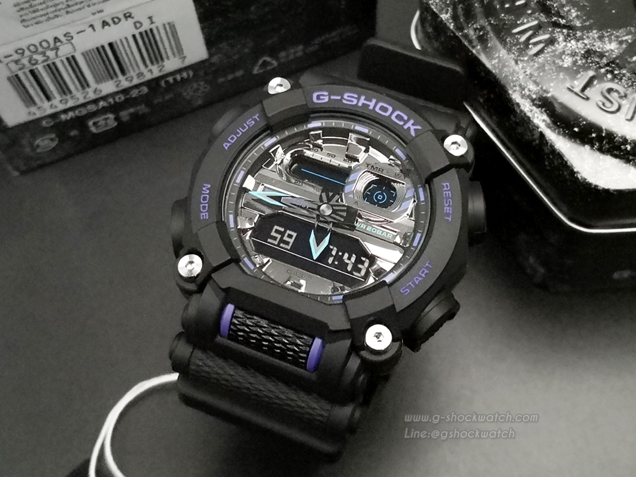 CASIO G-SHOCK นาฬิกาข้อมือ นาฬิกากันน้ำ นาฬิกาของแท้ ประกันศูนย์ CMG 1 ปี รุ่น GA-900AS-1A