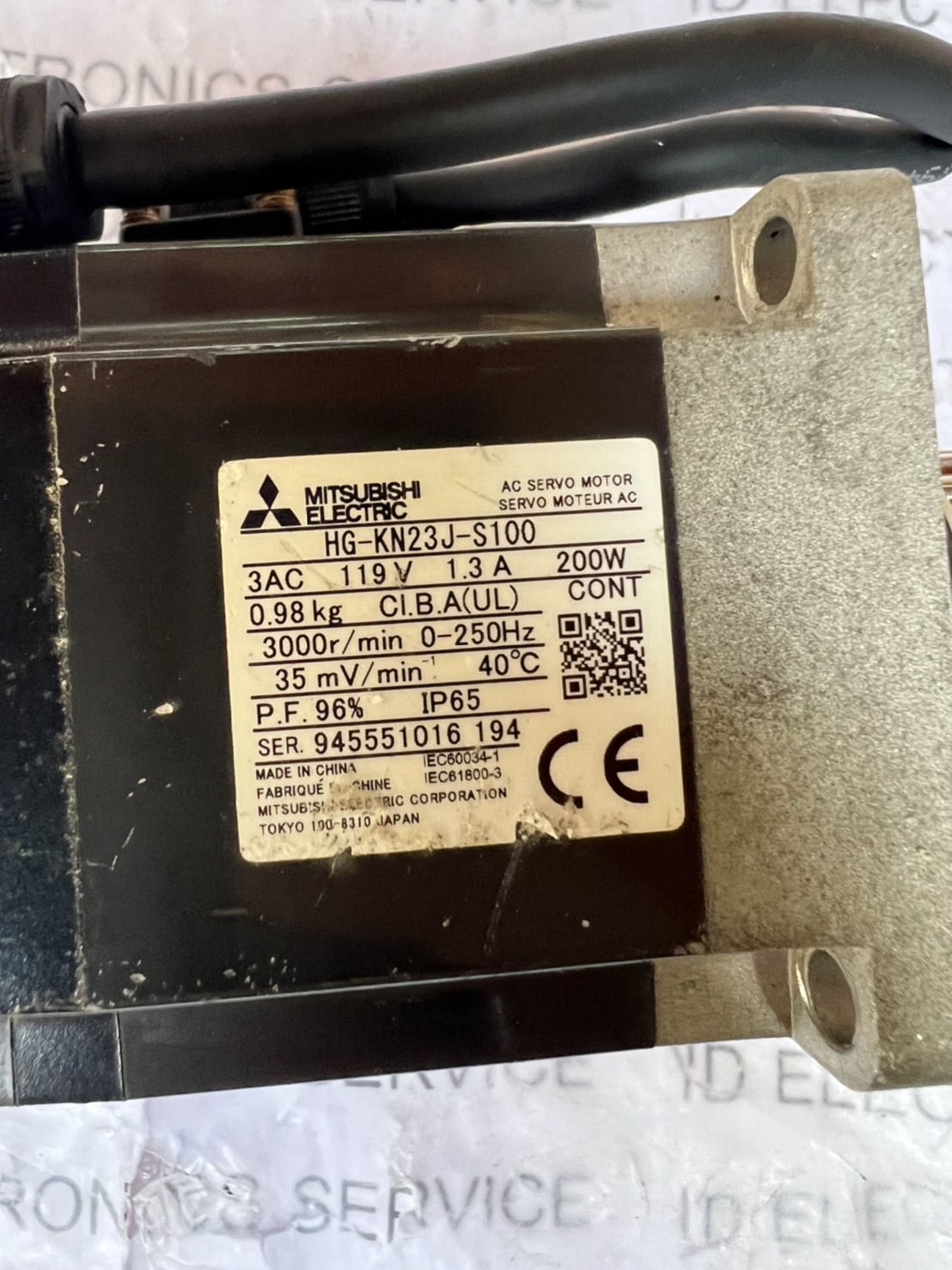 HG-KN23J-S100 MITSUBISHI SERVO MOTOR