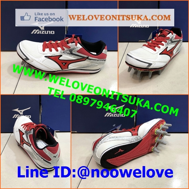 Mizuno Brave Wing3 สีขาวคาดแดง สำหรับวิ่งระยะกลางถึงไกล สีสวย โดดเด่น ชัดเจน เบา ใส่สบายเท้า ควรเผื่อครึ่งไซต์เนื่องจากหน้าเท้าเรียว U1GA183062