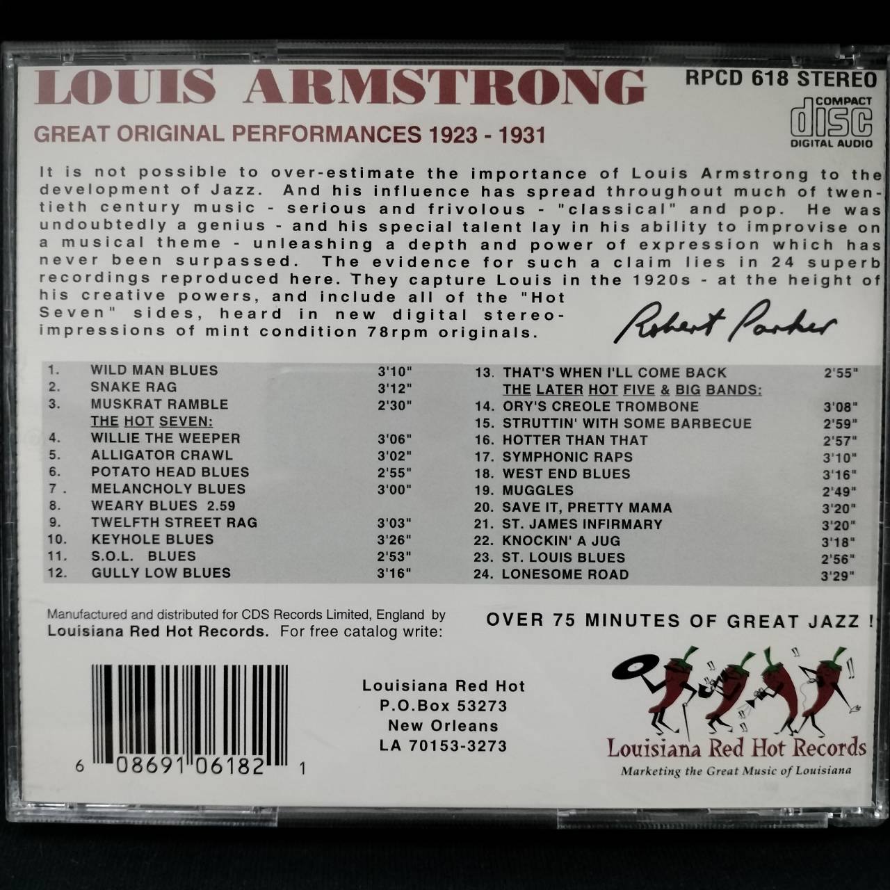 Louis Armstrong – Great Original Performances: 1923-1931 / USA / แผ่นดี
