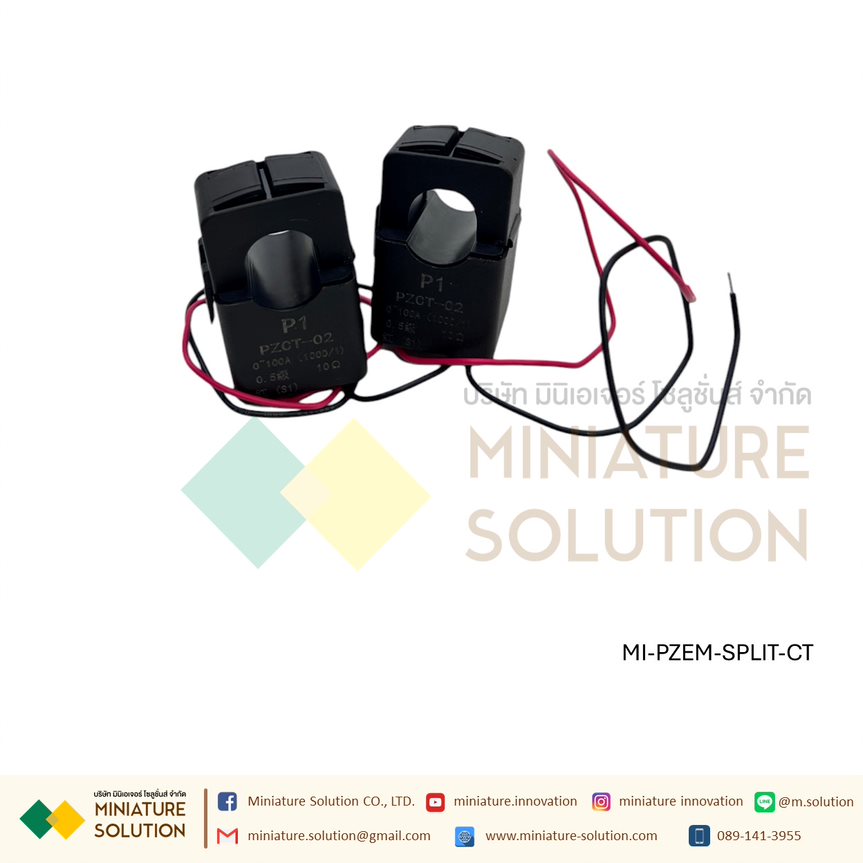 PZEM CT สี่เหลี่ยม แบบเปิด-ปิด ได้ (100A)