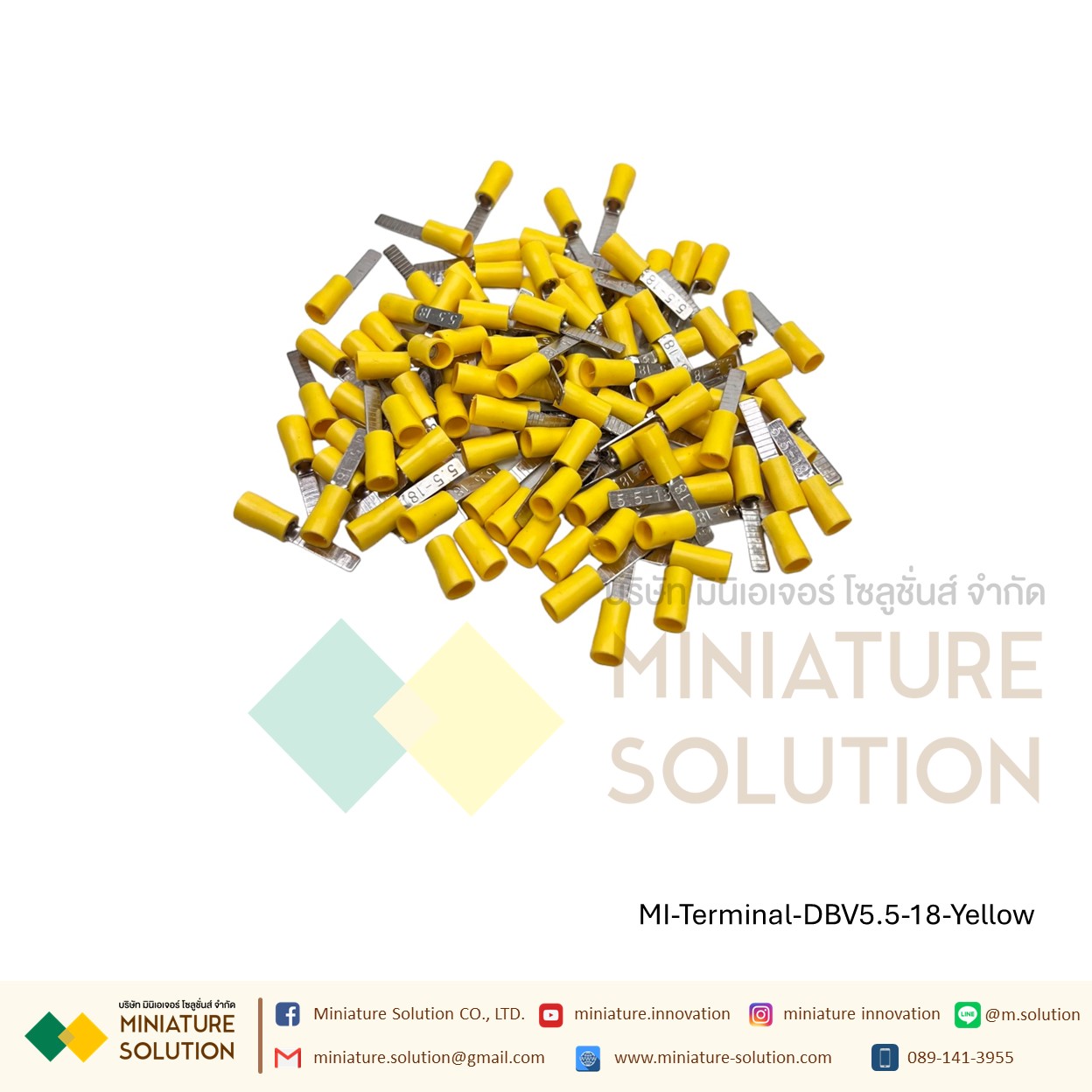 [ 100ชิ้น/แพ็ค ] DBV หางปลาเสียบก้านไม้ขีดแบน DBV-2-14 (สีเขียว) / 5.5-18 / 8-14 (สีเหลือง)