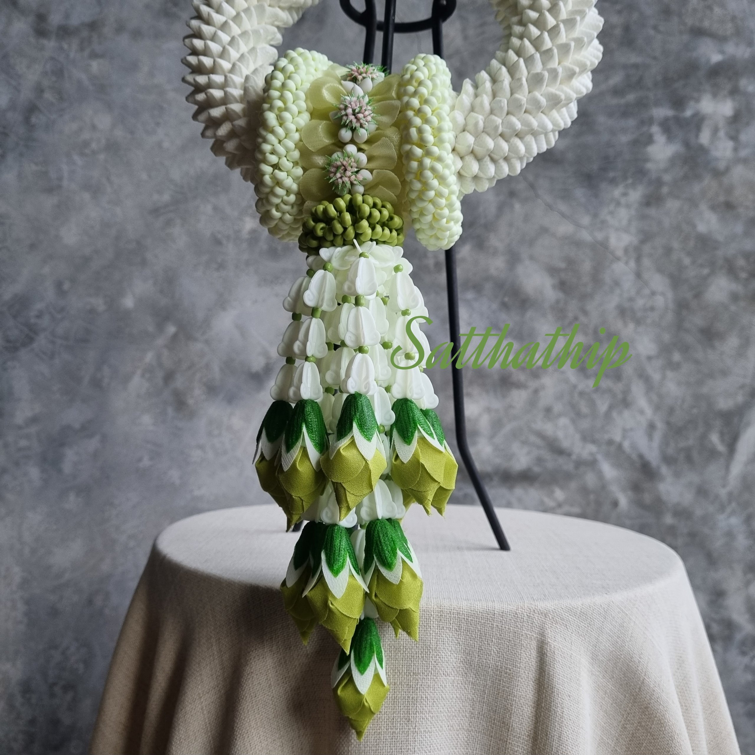 พวงมาลัยดอกพุด - พวงมาลัยดอกพุดประดิษฐ์ - พวงมาลัยประดิษฐ์