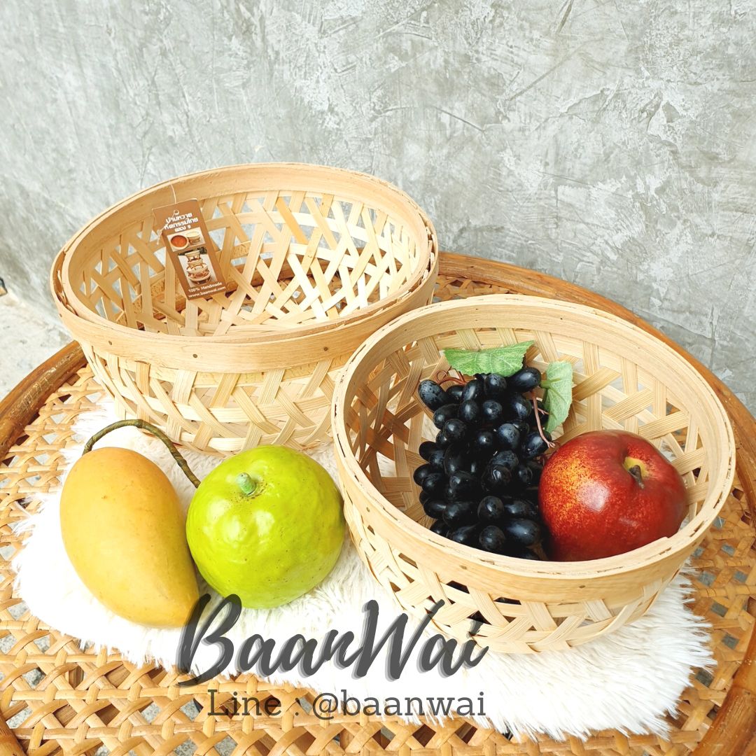 ตะกร้าไม้สาน ตะกร้าใส่ของ ตะกร้า ตะกร้าอเนกประสงค์