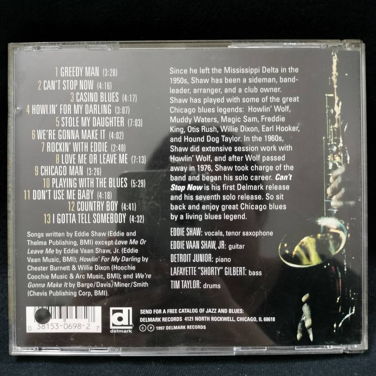 Eddie Shaw & The Wolf Gang – Can't Stop Now / USA / ปกเจาะ / ปกในมีจุดเหลือง / แผ่นดี