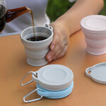 ถ้วยซิลิโคนพับได้,แก้วซิลิโคน,แก้วซิลิโคนพกพา,ถ้วยพับได้พร้อมที่ห้อย,180ml