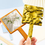 กระจกแต่งหน้า,กระจกด้ามจับ,กระจกด้ามจับสี่เหลี่ยม,ขนาด9cm*16cm