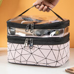 กระเป๋าใส่เครื่องสำอาง,กระเป๋าสองชั้น,กระเป๋าใส่เครื่องสำอางสองชั้น,23*16*17cm