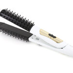 Kemei KM-6866 เครื่องหนีบผมตรง&ลอน 2 in 1 แผ่นความร้อนทัวร์มาลีนเซรามิก สวยงามตามสไตล์ภายใน 1 นาที - สีขาว/ทอง