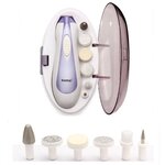 Kemei ชุดเครื่องขัดแต่งเล็บมือ 6 in 1 ไร้สาย ชุดหัวเปลี่ยน 6 หัว สปาเล็บ รุ่น KM-3522 - สีม่วง