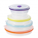 กล่องใส่ข้าวซิลิโคน,กล่องใส่ข้าวซิลิโคนพับได้,กล่องข้าวซิลิโคน,แบบกลม,กล่องข้าวซิลิโคน