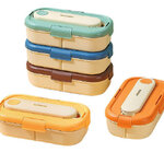 กล่องใส่ข้าวพลาสติก,กล่องข้าวไมโครเวฟ,กล่องข้าวเข้าไมโครเวฟได้,พร้อมช้อนส้อมตะเกียบ