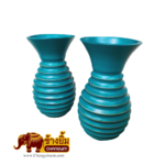 แจกันขูดข้างปากเปิด สูง 14 นิ้ว