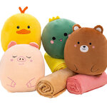 หมอน,หมอนผ้าห่ม,หมอนผ้าห่มรูปสัตว์,ปักโลโก้,ตุ๊กตาหมอนผ้าห่ม