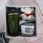 ชุดของขวัญพรีเมี่ยม,ชุดของขวัญแก้วน้ำ500ml+ผ้าขนหนู+ถุงเท้า
