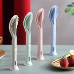 ชุดช้อนส้อมมีดฟางข้าวสาลี,ชุดช้อนส้อมมีด,ชุดช้อนส้อมมีดพกพา