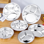 ถาดกลมสแตนเลส,ถาดหลุมสแตนเลส,ถาดสแตนเลส,ถาดใส่ข้าว,เกรด201,เกรด304