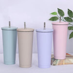 แก้วน้ำสแตนเลส,แก้วสแตนเลส,แก้วพร้อมหลอดดูด