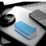 PISEN แบตสำรองแท้ 5,000 mAh พาวเวอร์แบงค์ Color Power Box รุ่นTS-D135 ปลั๊กไฟในตัว เก็บประจุเต็มที่ได้ยาวนาน USB 5V-2A รูปทรงขนาดกระทัดรัดจับถนัดกระชับมือ พกพาสะดวก - สีฟ้า