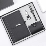 ชุดของขวัญปีใหม่,ชุดสมุด+ปากกา+ที่ห้อยพวงกุญแจ+ที่ใส่บัตรเครดิต,ของขวัญปีใหม่สกรีนโลโก้