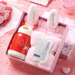 ชุดของขวัญปีใหม่,กระบอกน้ำพลาสติก+ผ้าขนหนู+ผ้าขนหนูคาดผม