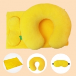 หมอนตัวยู+ผ้าปิดตา+หมอนรองคอ,หมอนตัวยู