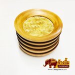 ชุดจานรองแก้วสานกลมสีไม้ (5ชิ้น)