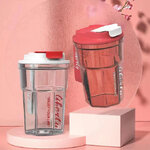 แก้วกาแฟพลาสติก,แก้วพลาสติกใส,แก้วพร้อมสายคล้อง,450ML