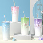 แก้วน้ำสแตนเลส,แก้วน้ำสแตนเลสพร้อมหลอด,20oz