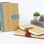 สมุดลายไม้ไผ่,สมุดโน้ต,รับทำสมุดโน้ต,สกรีนโลโก้,A5,สกรีน,สมุดโน้ตPU