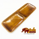 ถาดไม้มะม่วง 2ช่อง ( ทูโทน )